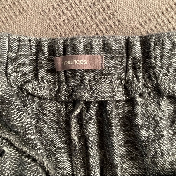Gray Linen Shorts - Picture 4 of 9